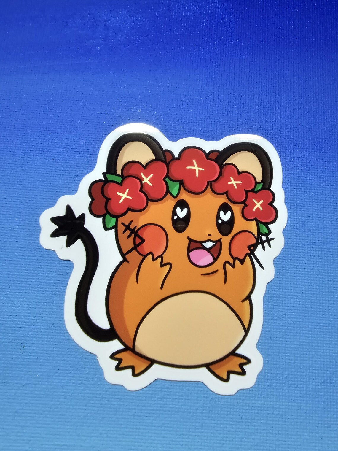 Joyful Dedenne Flower Crown Sticker
