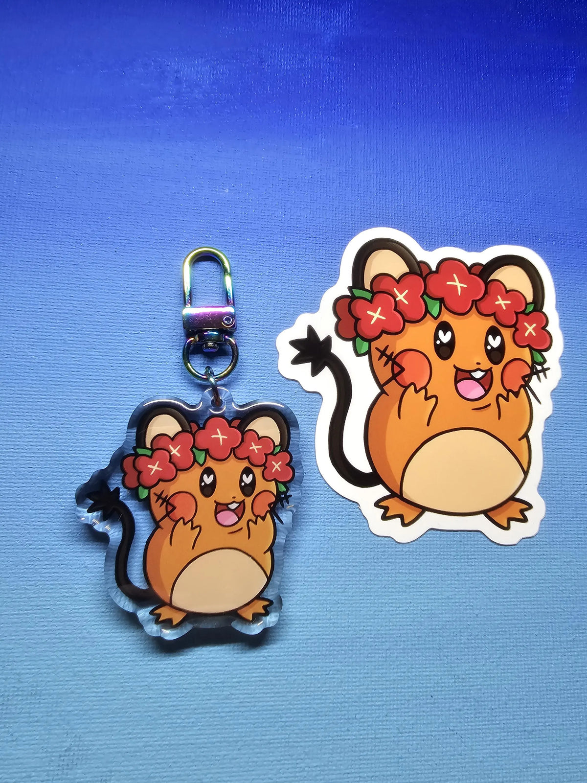 Double-Sided Acrylic Epoxy Happy Dedenne Charm
