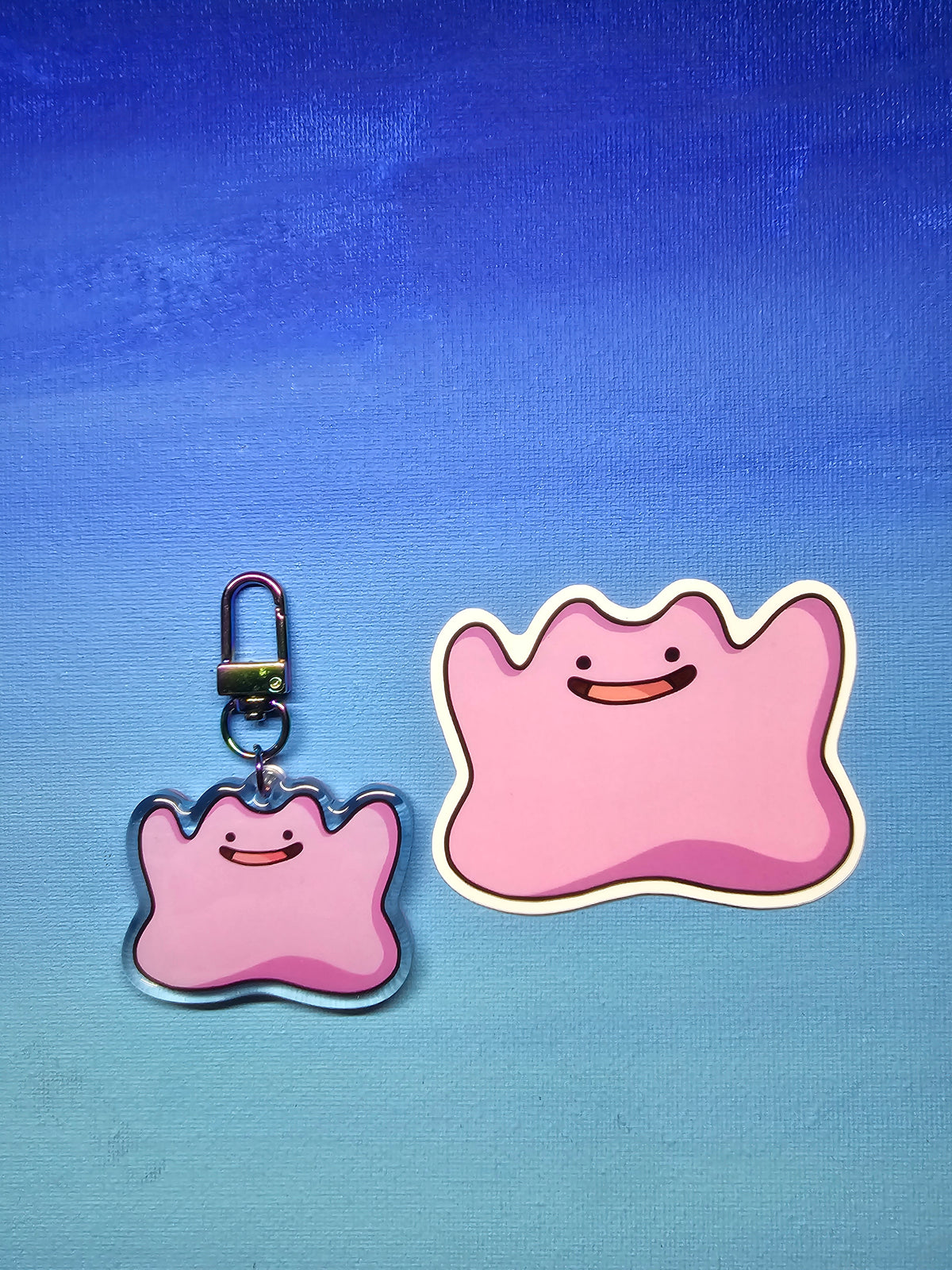 Double-Sided Acrylic Happy Ditto Charm