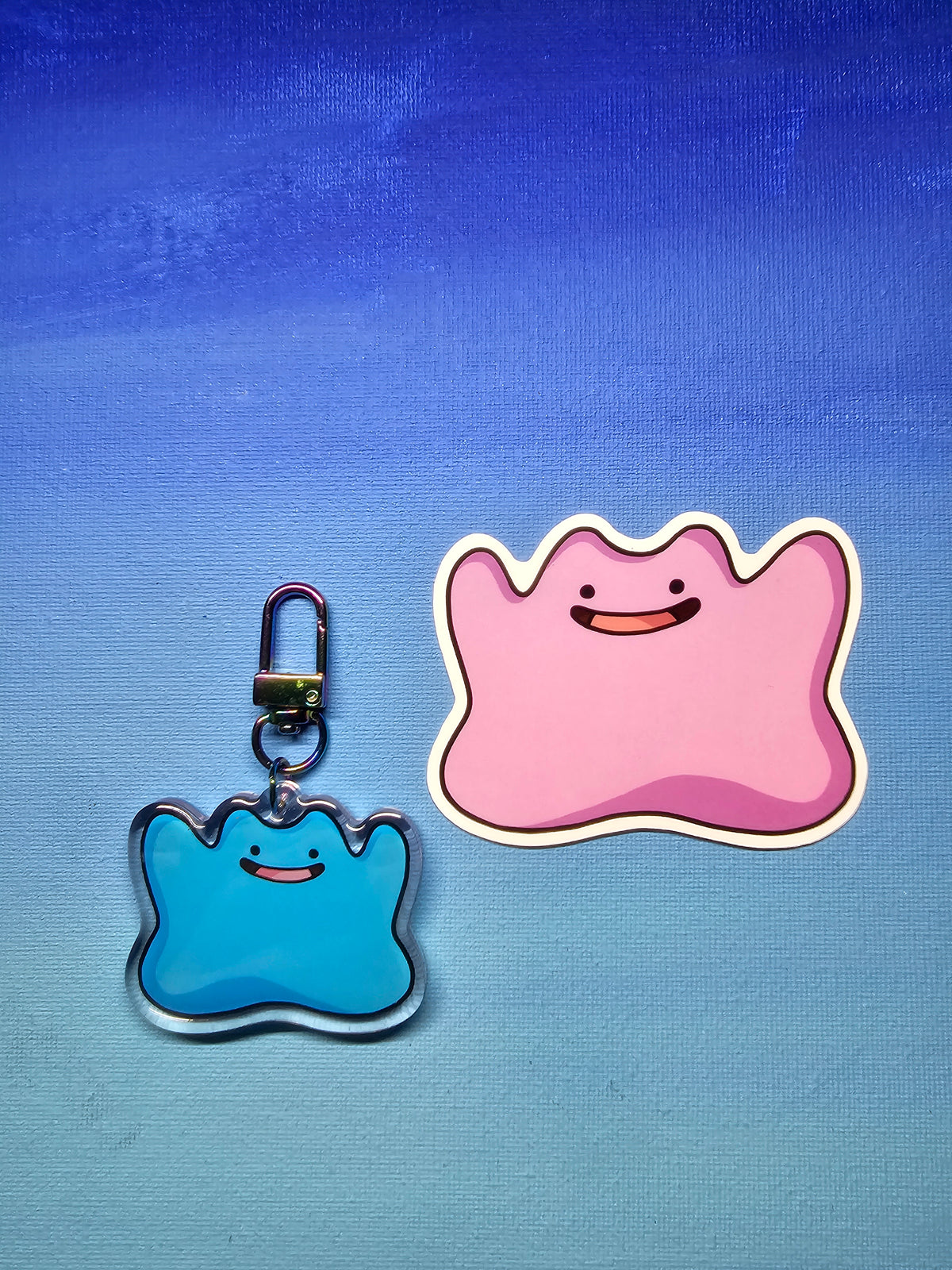 Double-Sided Acrylic Happy Ditto Charm